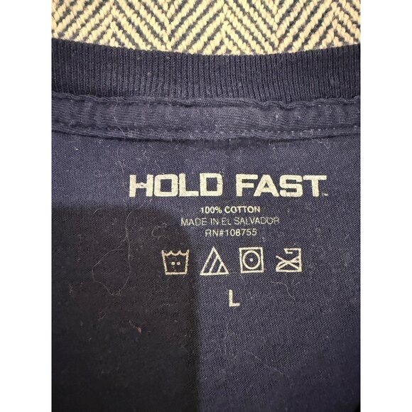 Hold Fast Patriotic "Long May It Wave" Navy Tee - Large - Picture 4 of 7